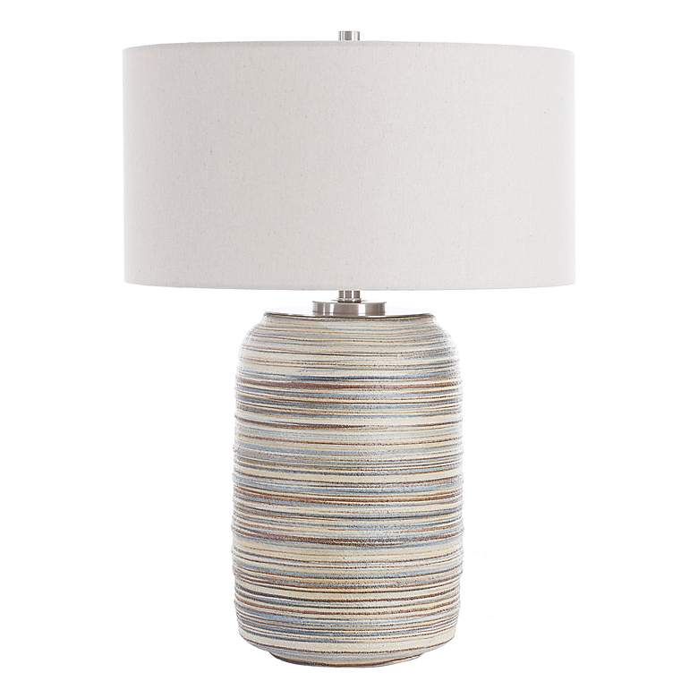 Image 4 Uttermost Prospect 27" High Striped Ceramic Table Lamp more views
