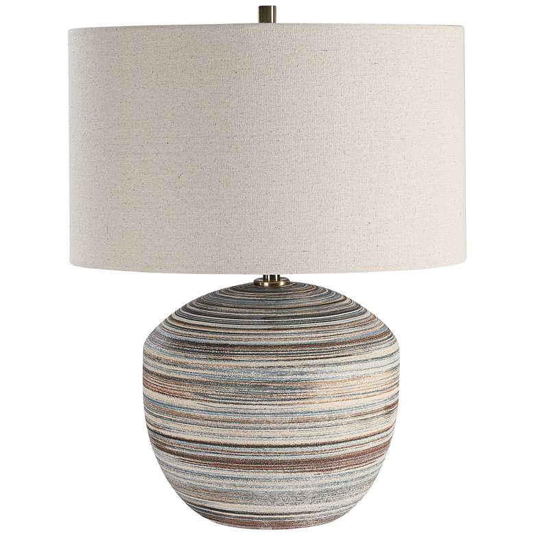 Image 2 Uttermost Prospect Blue Brown and White Accent Table Lamp
