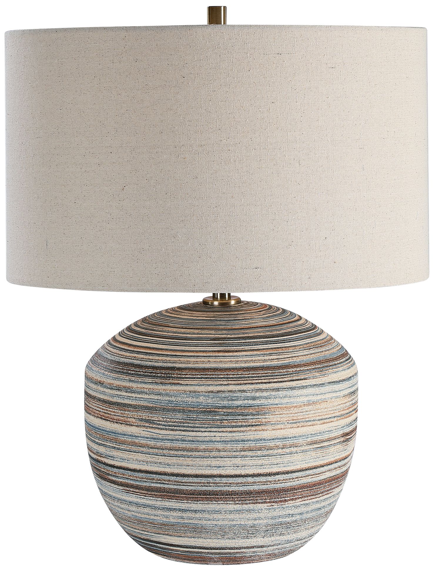 Uttermost Prospect Blue Brown and White Accent Table Lamp 89G16