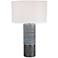 Uttermost Prova Light Aqua Blue and Gray Ceramic Table Lamp