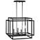 Uttermost Quadrangle Black 4-Light Pendant Light