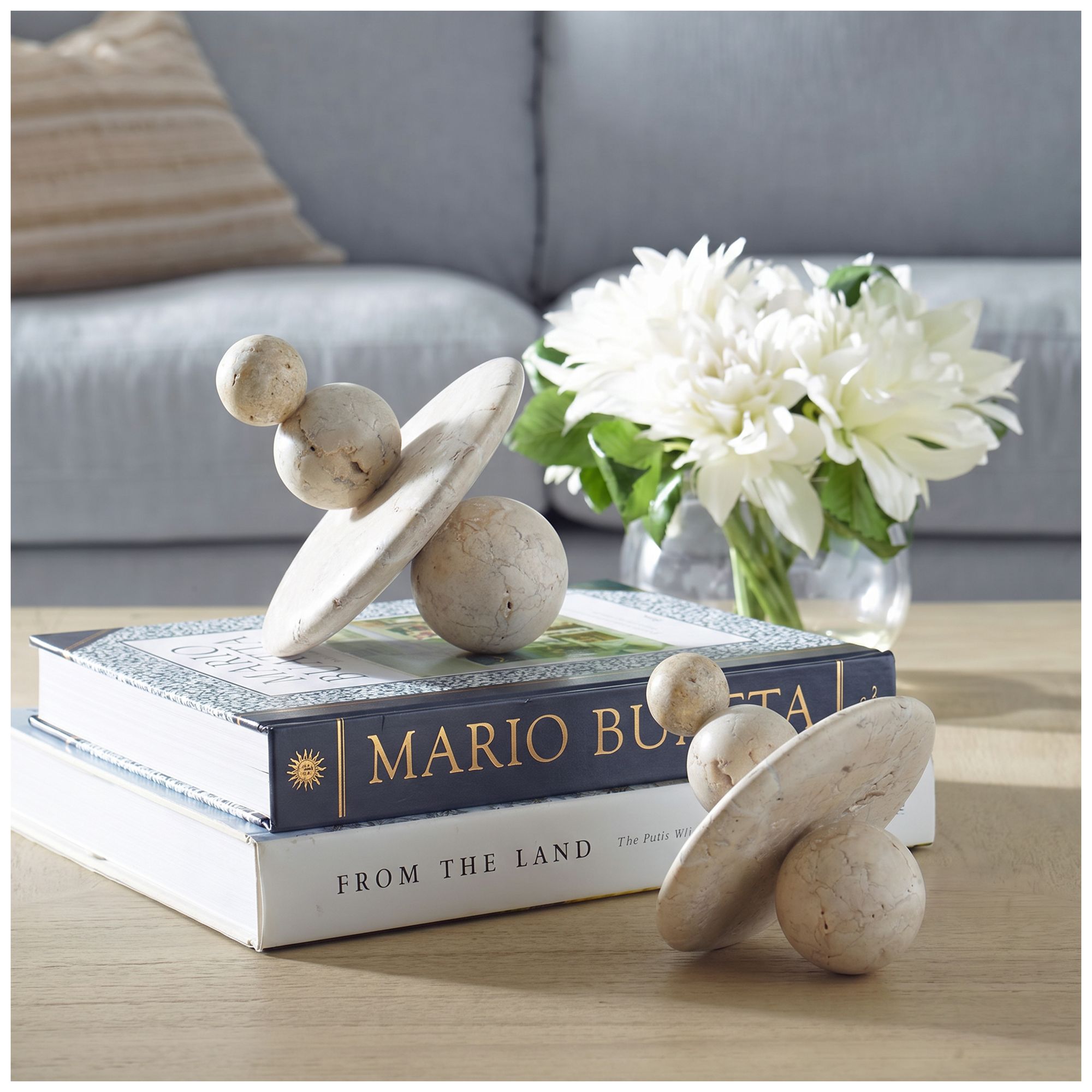 Image 2 Uttermost Quarried Natural Stone Indoor-Outdoor Set of 2 Sculptures more views