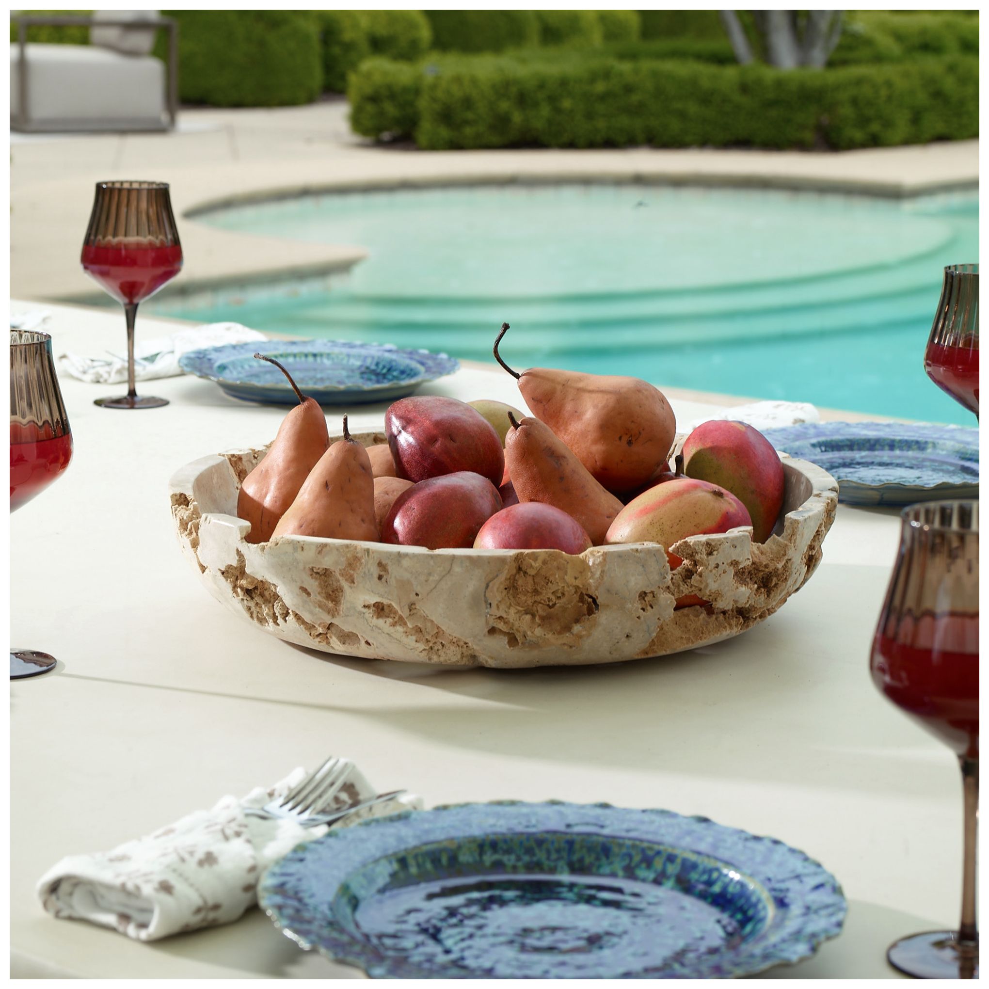 Image 2 Uttermost Quarried Stone 18" Wide Indoor-Outdoor Bowl more views