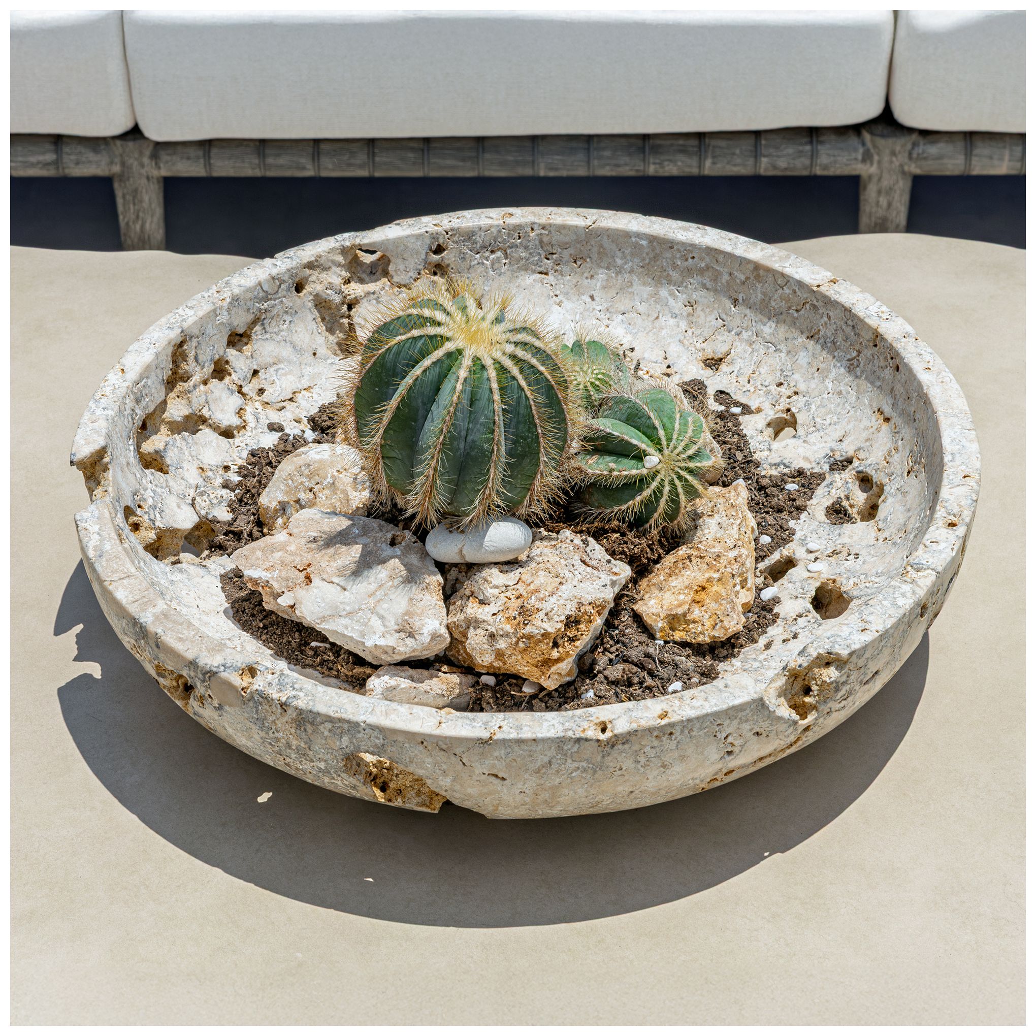 Image 7 Uttermost Quarried Stone 18" Wide Indoor-Outdoor Bowl more views