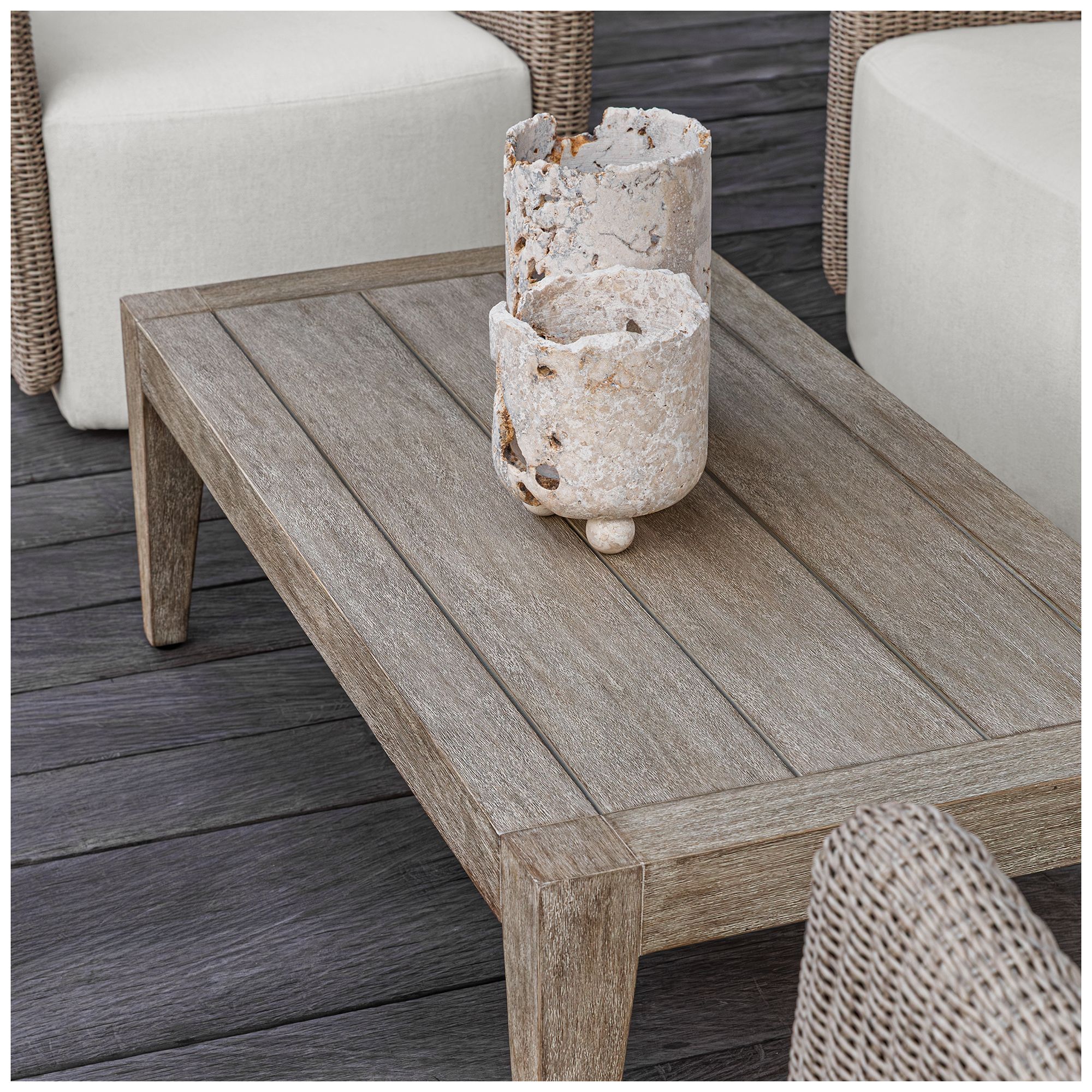 Image 5 Uttermost Quarried Stone Indoor-Outdoor 2-Piece Candleholders more views