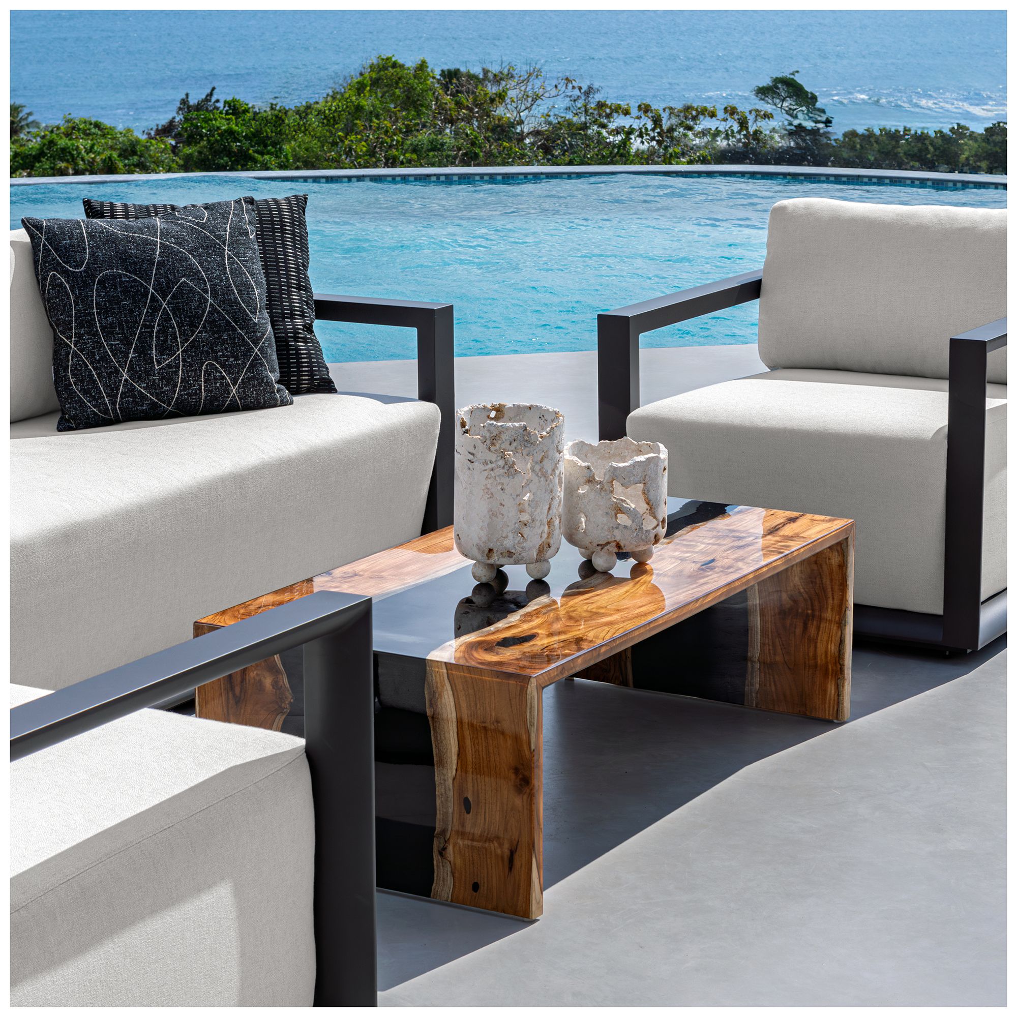 Image 7 Uttermost Quarried Stone Indoor-Outdoor 2-Piece Candleholders more views
