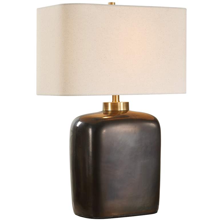 Image 2 Uttermost Quentin 25" Dk Bronze Ceramic Table Lamp