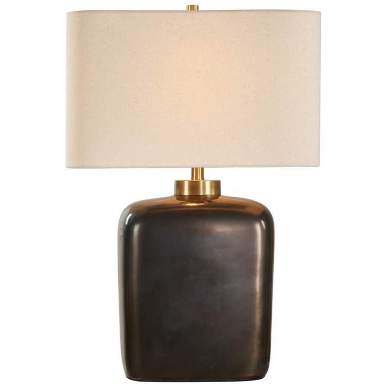 Image 4 Uttermost Quentin 25" Dk Bronze Ceramic Table Lamp more views