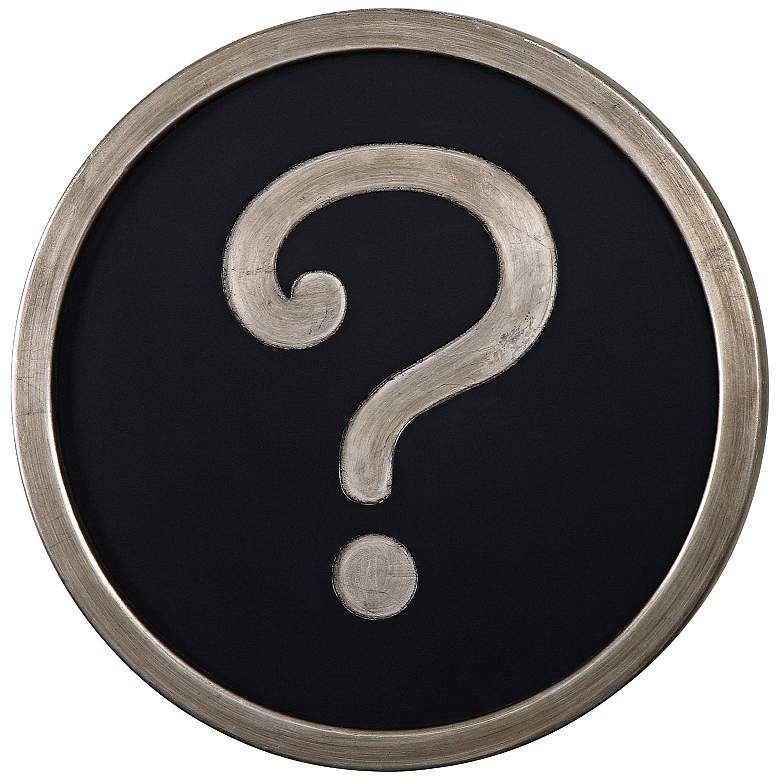 Image 1 Uttermost Question Mark Silver 30 inch Round Wall Art