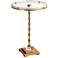 Uttermost Quindici Gold Leaf Clear Glass Top Accent Table