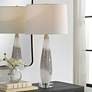 1_Uttermost Quinn 28 3/4" High White and Mottled Gray Glass Table Lamp