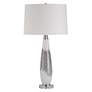 5_Uttermost Quinn 28 3/4" High White and Mottled Gray Glass Table Lamp more views