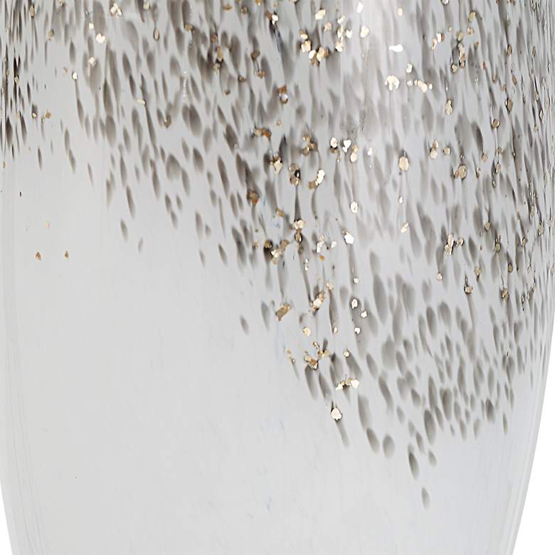 Image 7 Uttermost Quinn White and Mottled Gray Glass Table Lamp more views