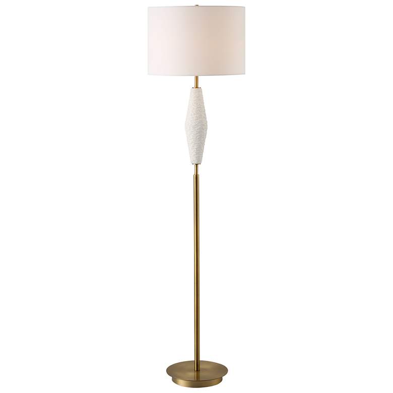 Image 1 Uttermost Quite The Buzz 65 1/2 inch Ceramic and Brass Modern Floor Lamp