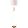 Uttermost Quite The Buzz 65 1/2" Ceramic and Brass Modern Floor Lamp