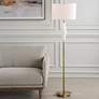 1_Uttermost Quite the Buzz Antique Brass and Ceramic Floor Lamp