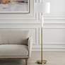 3_Uttermost Quite the Buzz Antique Brass and Ceramic Floor Lamp more views