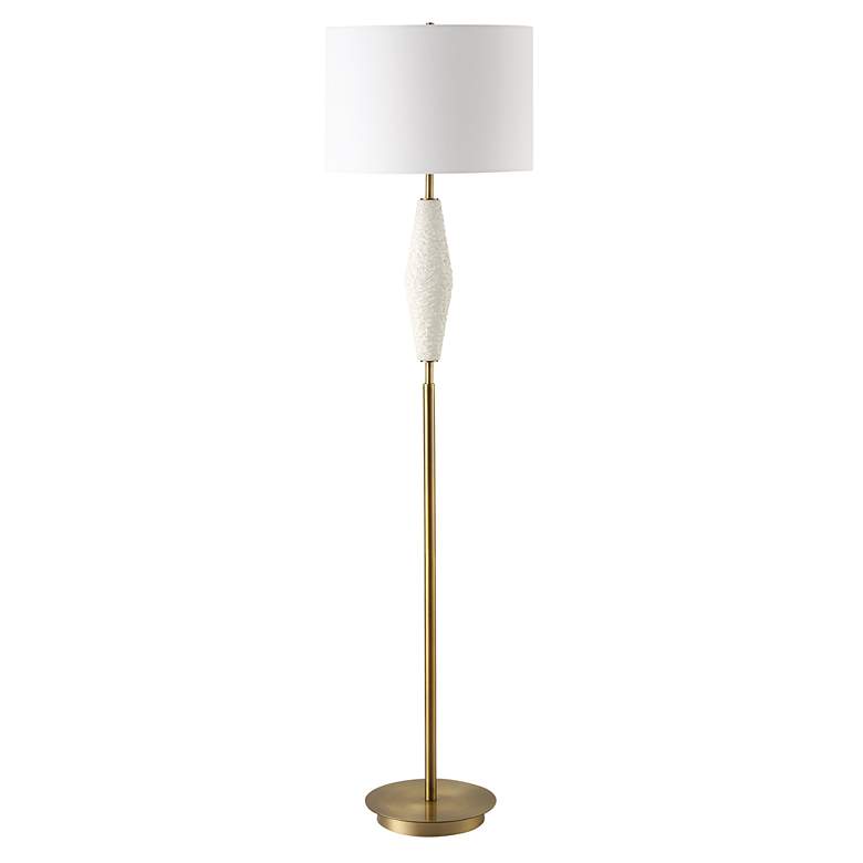Image 4 Uttermost Quite the Buzz Antique Brass and Ceramic Floor Lamp more views