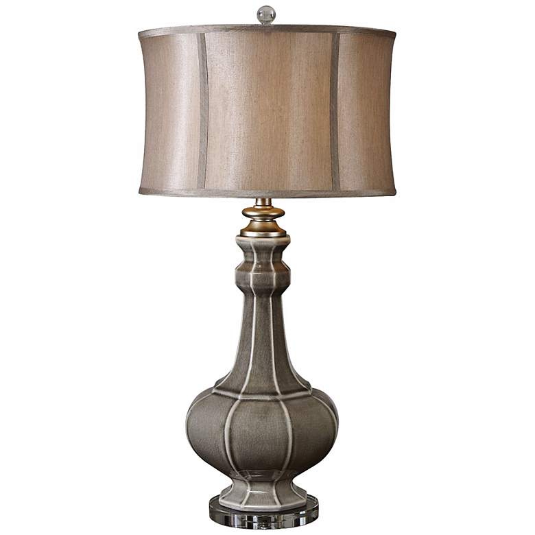 Image 1 Uttermost Racimo Gray Ceramic Table Lamp