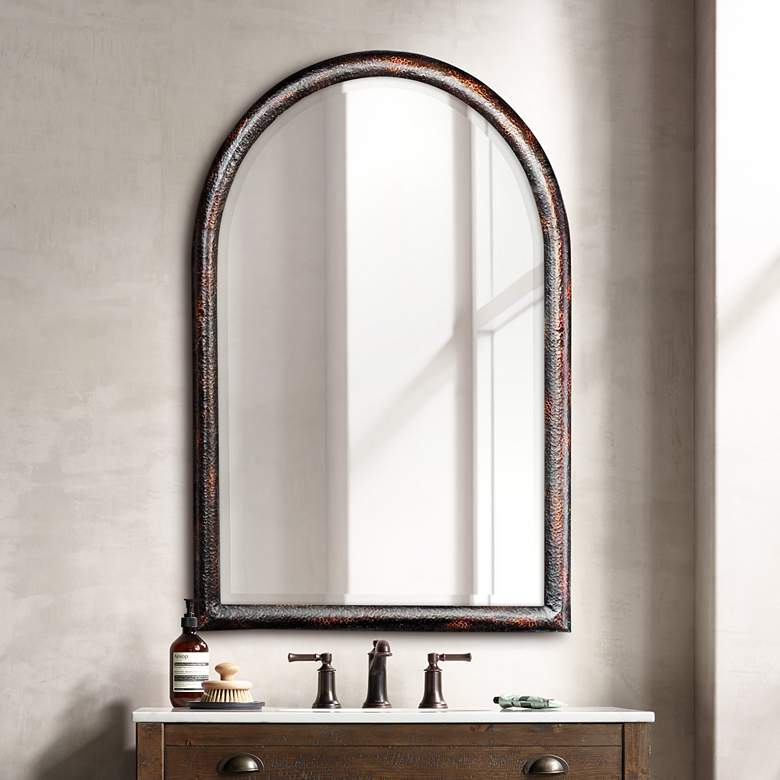 Image 1 Uttermost Rada Aged Dark Bronze 30" x 46" Wall Mirror
