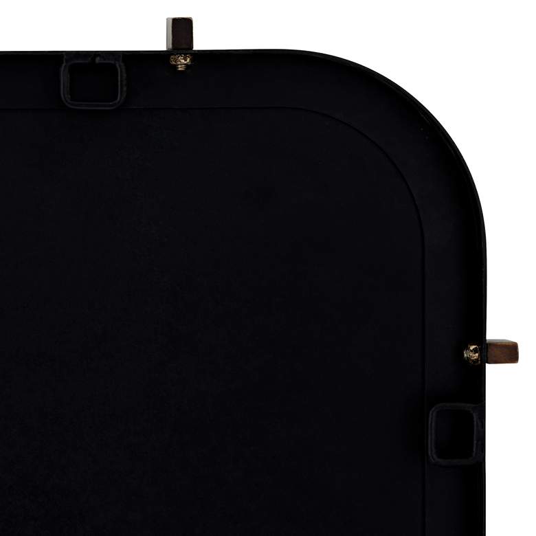 Image 4 Uttermost Radius 24 x 38 Black Rounded Edge Wall Mirror more views