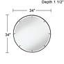 7_Uttermost Radius 34 x 34 Black and Gold Round Wall Mirror more views