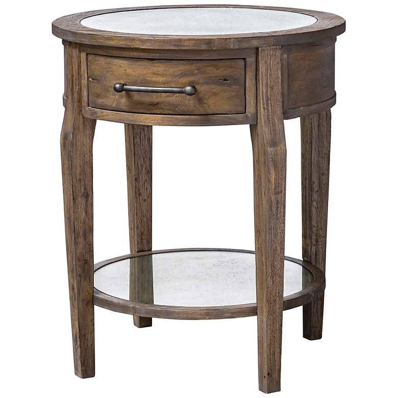 Image 3 Uttermost Raelynn 28.5" High Mirror Top Wood Side Table more views