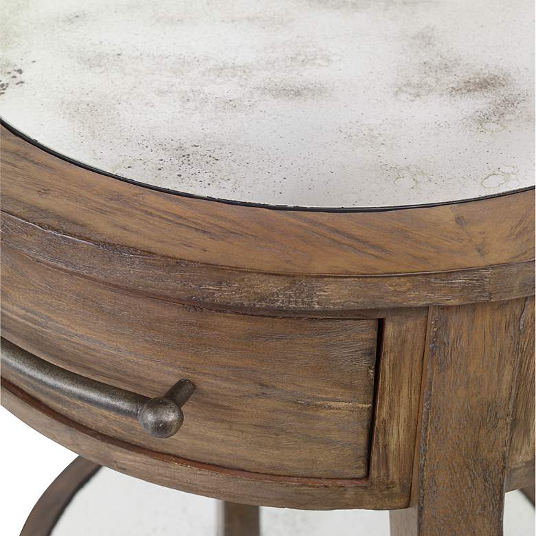 Image 3 Uttermost Raelynn 28.5 inch High Mirror Top Wood Side Table more views