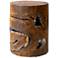 Uttermost Rafe 18" H x 13 1/2" W Teak Wood Accent Stool