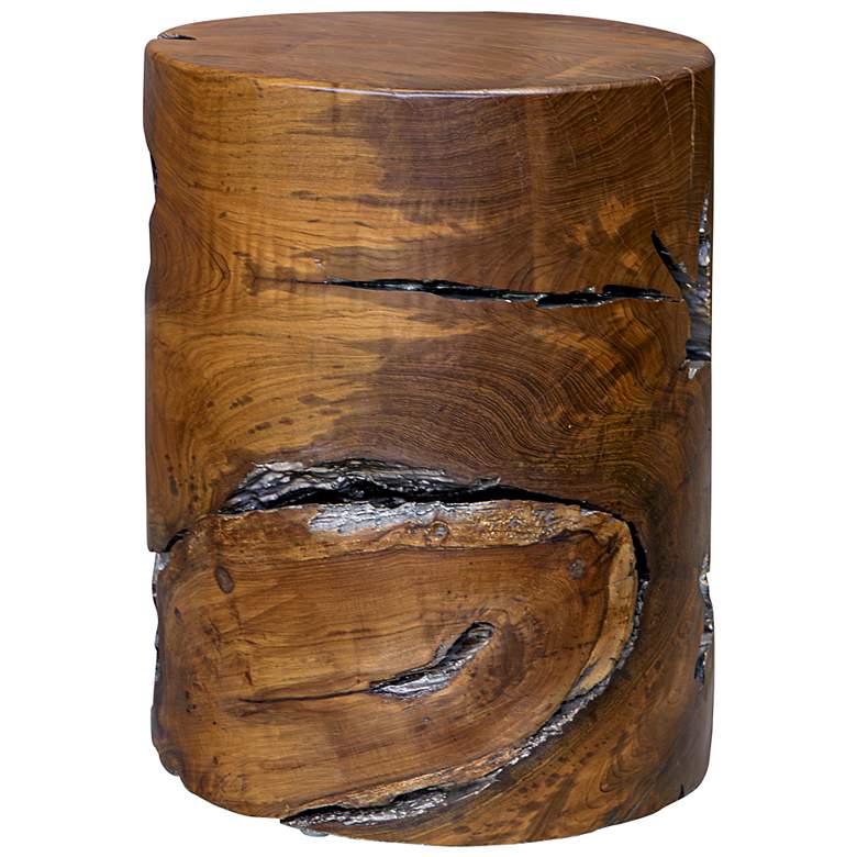 Image 5 Uttermost Rafe 18" H x 13 1/2" W Teak Wood Accent Stool more views