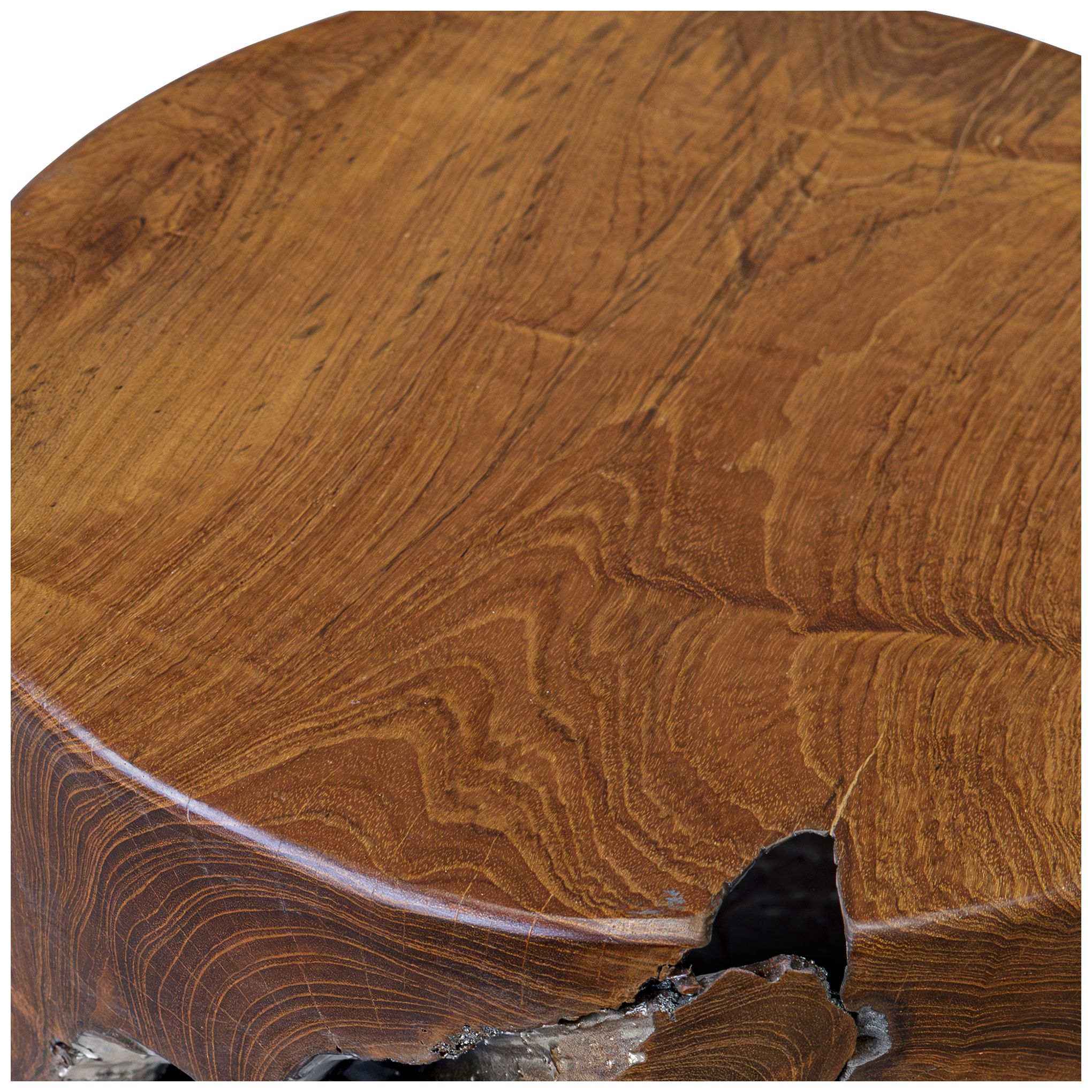 Image 6 Uttermost Rafe 18" H x 13 1/2" W Teak Wood Accent Stool more views