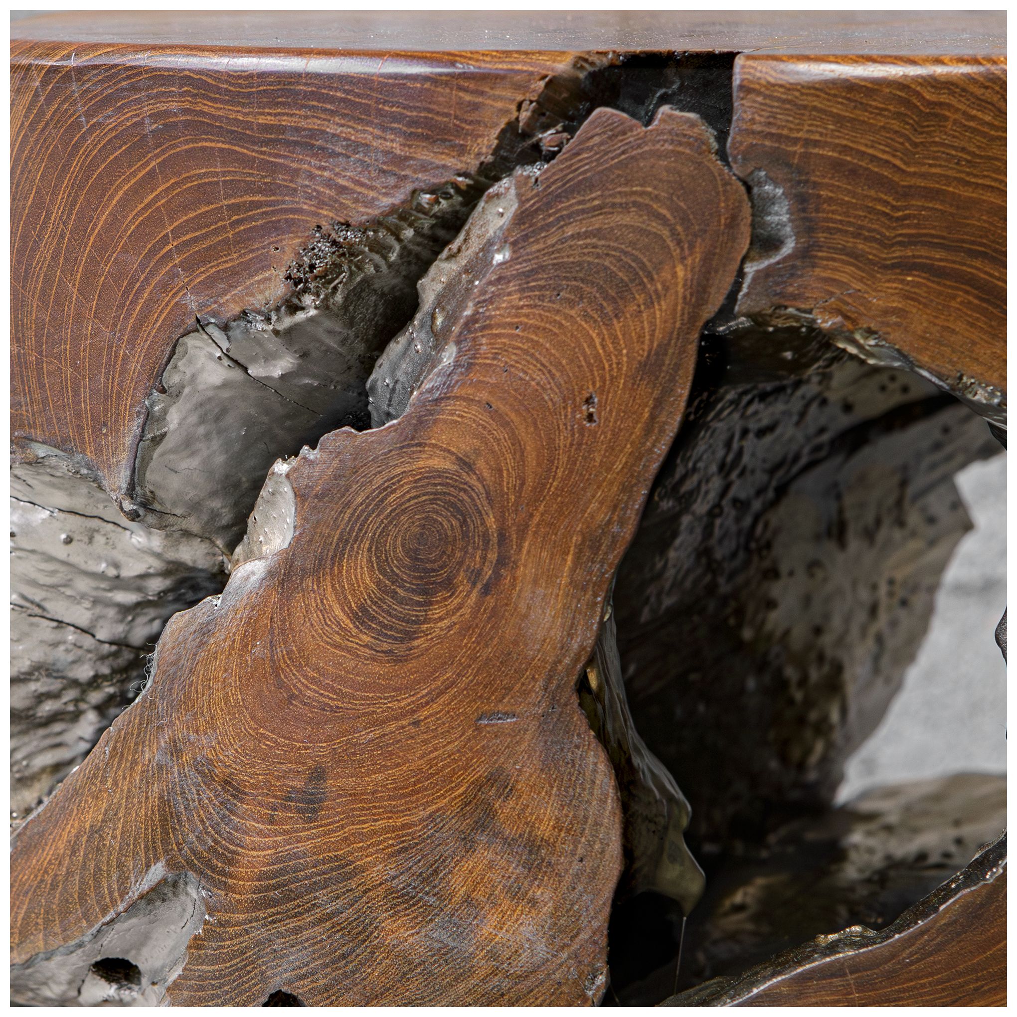 Image 7 Uttermost Rafe 18" H x 13 1/2" W Teak Wood Accent Stool more views