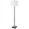 Uttermost Rafferty Antique Brass Metal Stem Floor Lamp