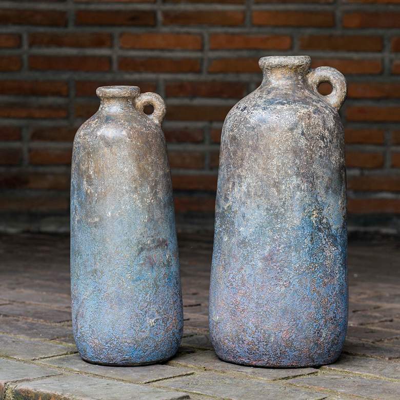 Image 1 Uttermost Ragini Aged Caramel Decorative Vases Set of 2