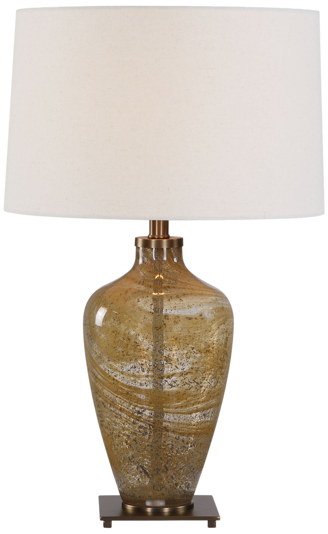 Uttermost Rainer 25 1/2" Amber Glass Table Lamp