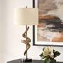 1_Uttermost Rams Horn 33 1/2" High Antique Brass Table Lamp