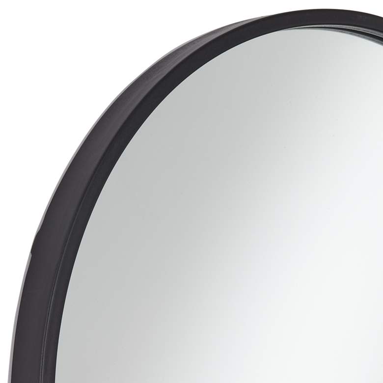 Image 3 Uttermost Rapido Matte Black 24 inchx38 inch Racetrack Oval Wall Mirror more views