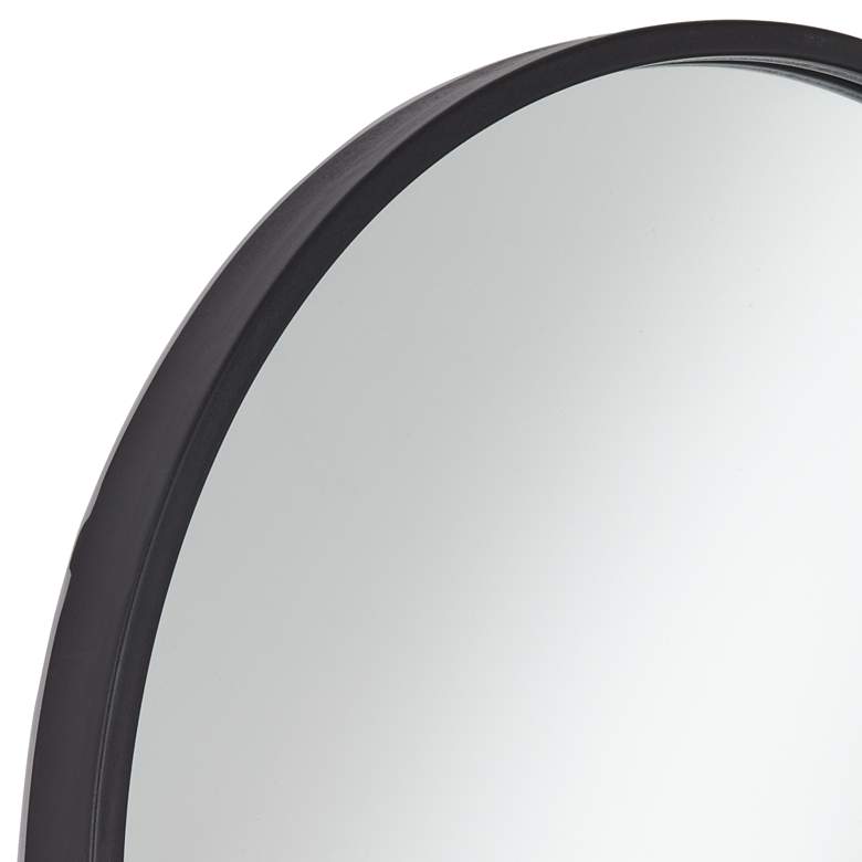 Image 4 Uttermost Rapido Matte Black 24"x38" Racetrack Oval Wall Mirror more views