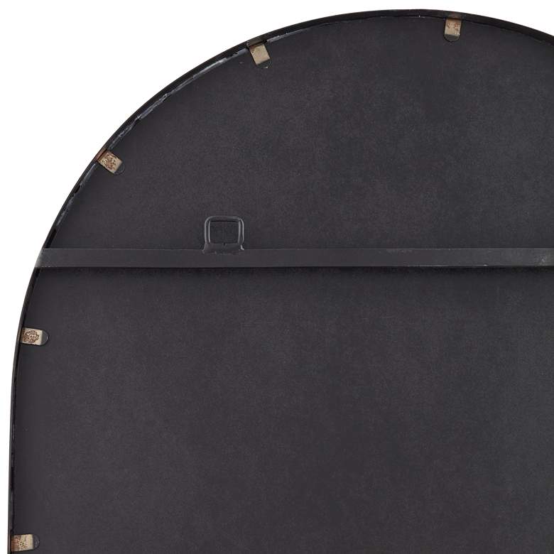 Image 4 Uttermost Rapido Matte Black 24 inchx38 inch Racetrack Oval Wall Mirror more views