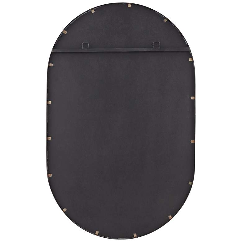 Image 6 Uttermost Rapido Matte Black 24 inchx38 inch Racetrack Oval Wall Mirror more views