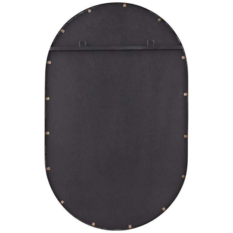 Image 7 Uttermost Rapido Matte Black 24"x38" Racetrack Oval Wall Mirror more views