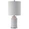 Uttermost Rayas Glossy White Ceramic Table Lamp