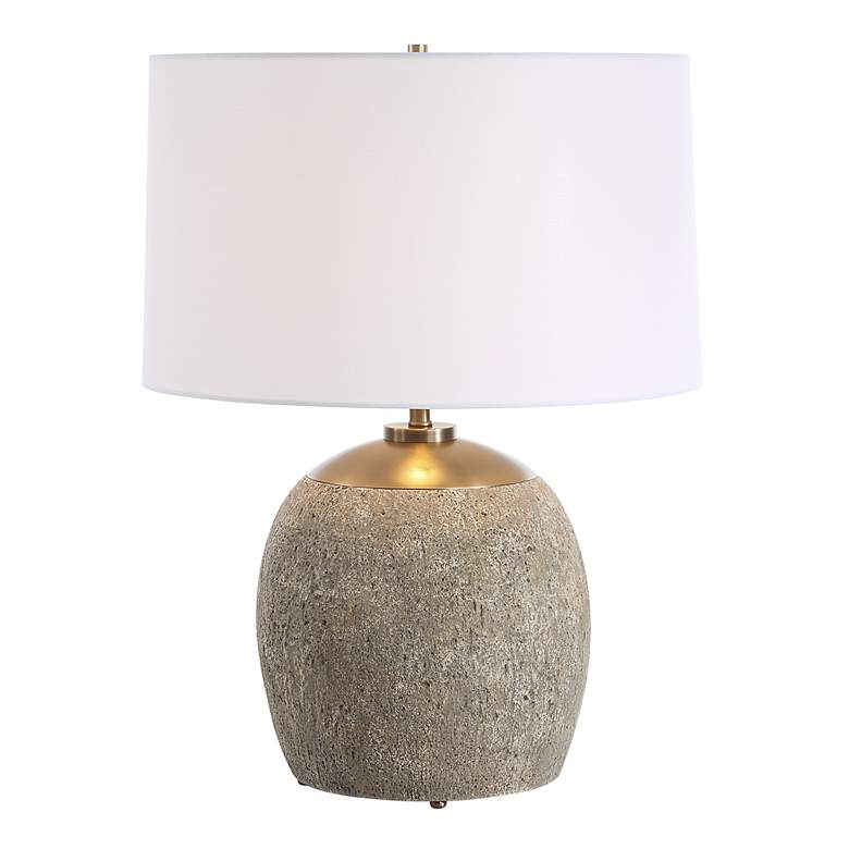 Image 2 Uttermost Raylan 25 1/2" Modern Rubbed Brown Concrete Table Lamp