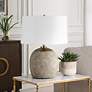 3_Uttermost Raylan 25 1/2" Modern Rubbed Brown Concrete Table Lamp more views