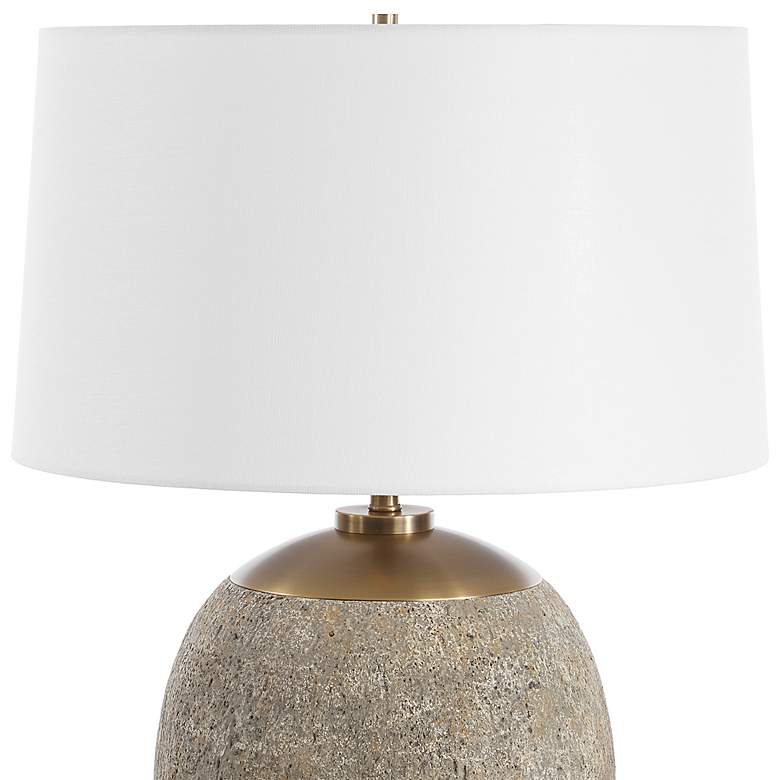 Image 5 Uttermost Raylan 25 1/2" Modern Rubbed Brown Concrete Table Lamp more views