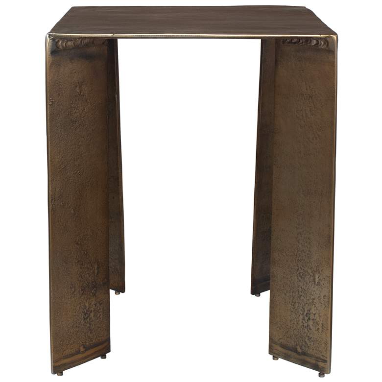 Image 2 Uttermost Reade 22" H x 18" W Brass Cast Aluminum Outdoor Accent Table