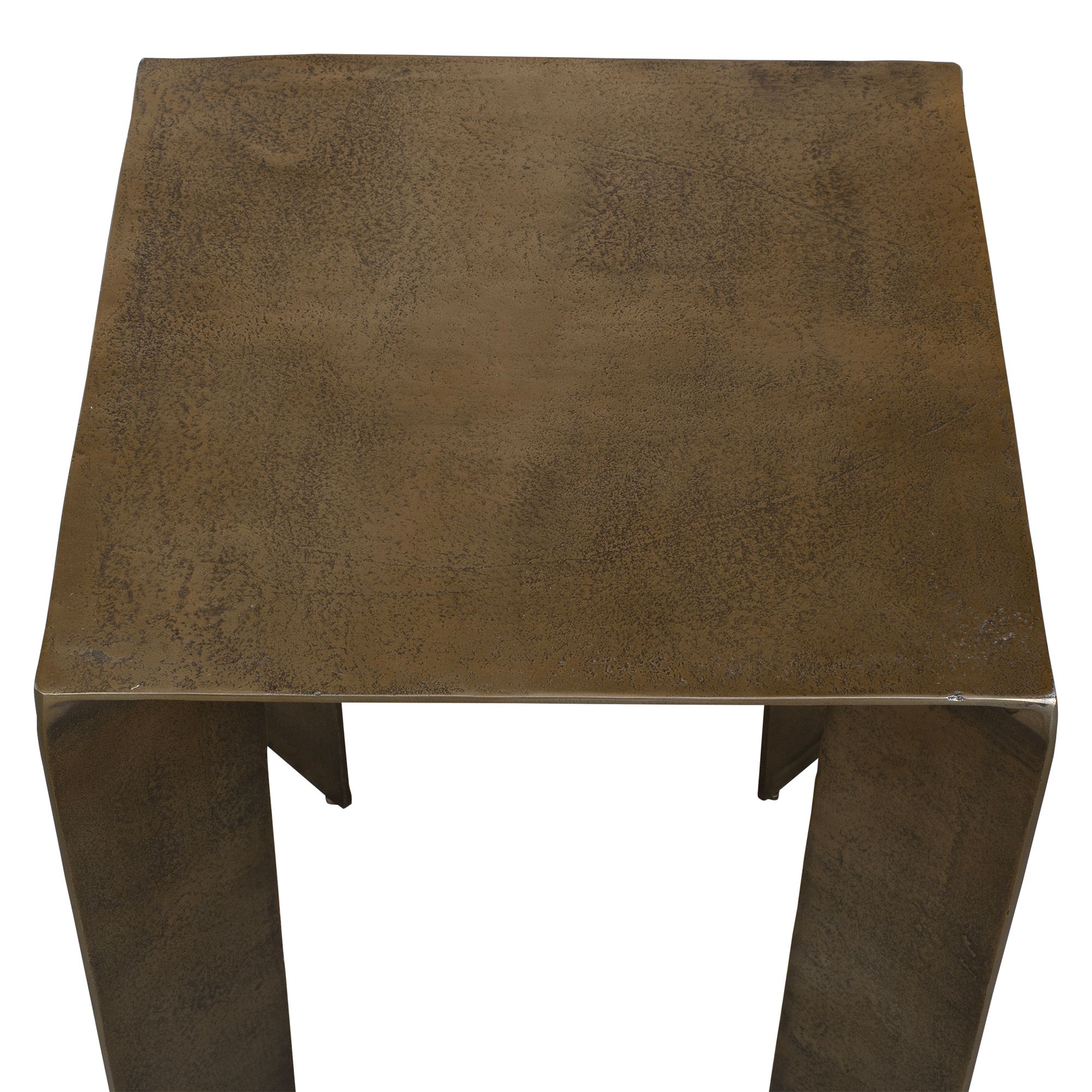 Image 6 Uttermost Reade 22" H x 18" W Brass Cast Aluminum Accent Table more views
