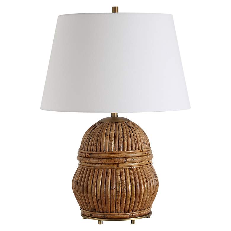 Image 2 Uttermost Reed Aged Rattan Table Lamp