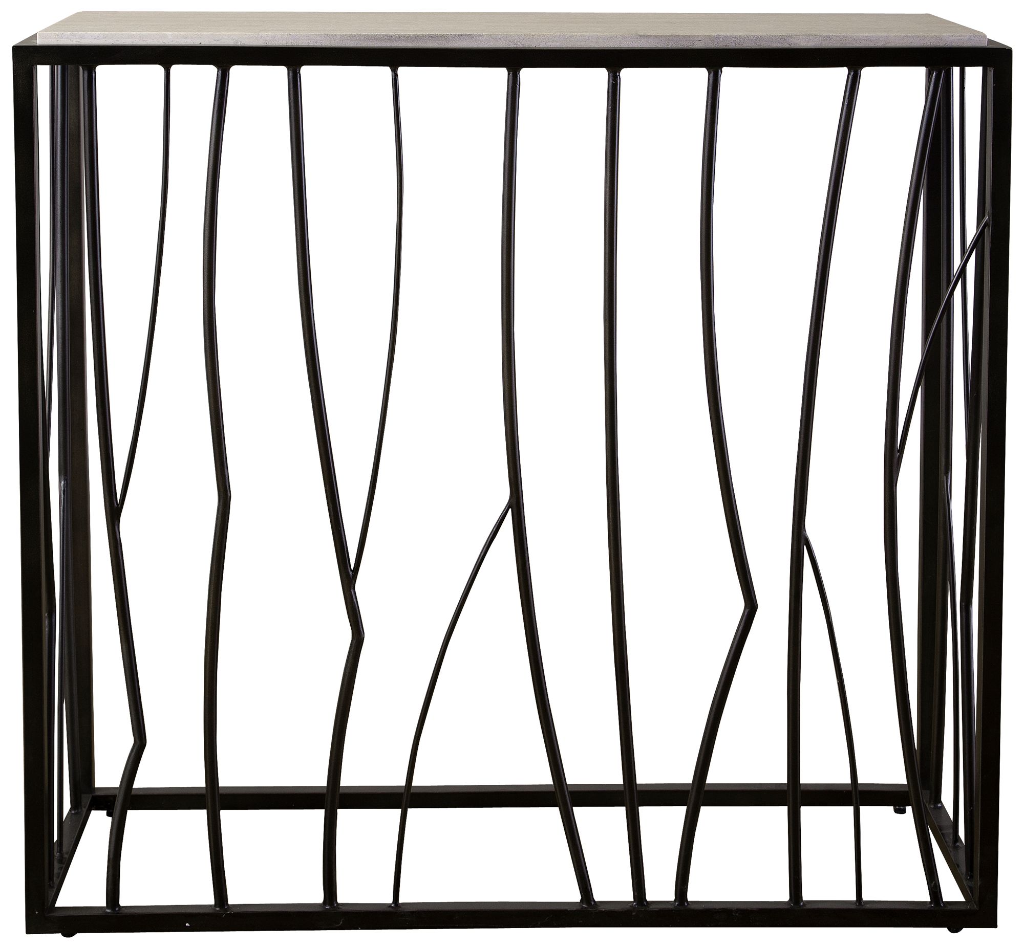 Image 2 Uttermost Reed Travertine Console Table