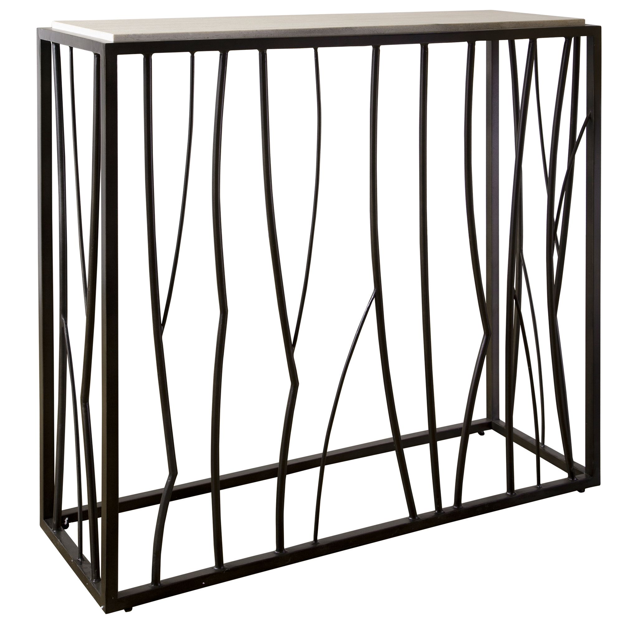 Image 7 Uttermost Reed Travertine Console Table more views